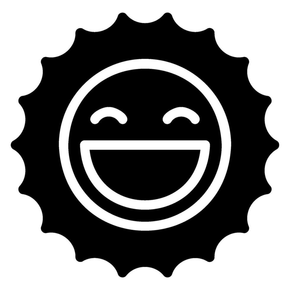 grinning glyph icon vector