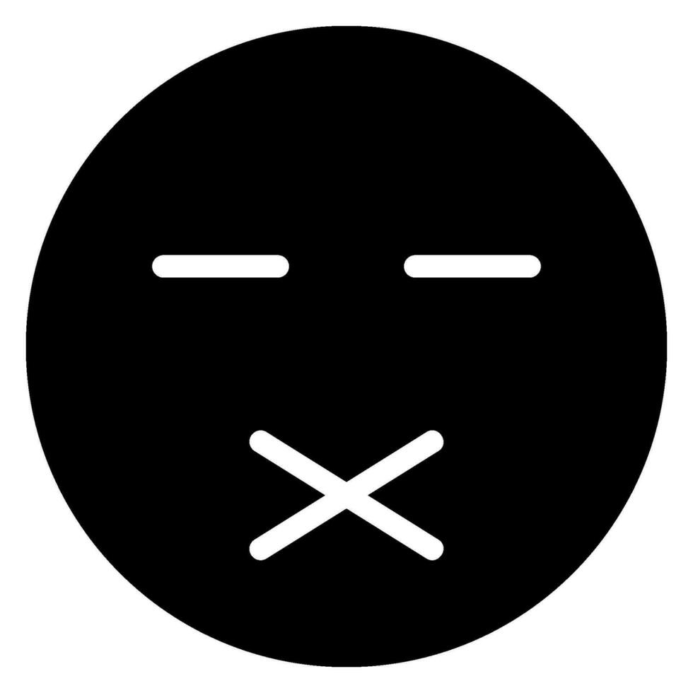 muted glyph icon vector