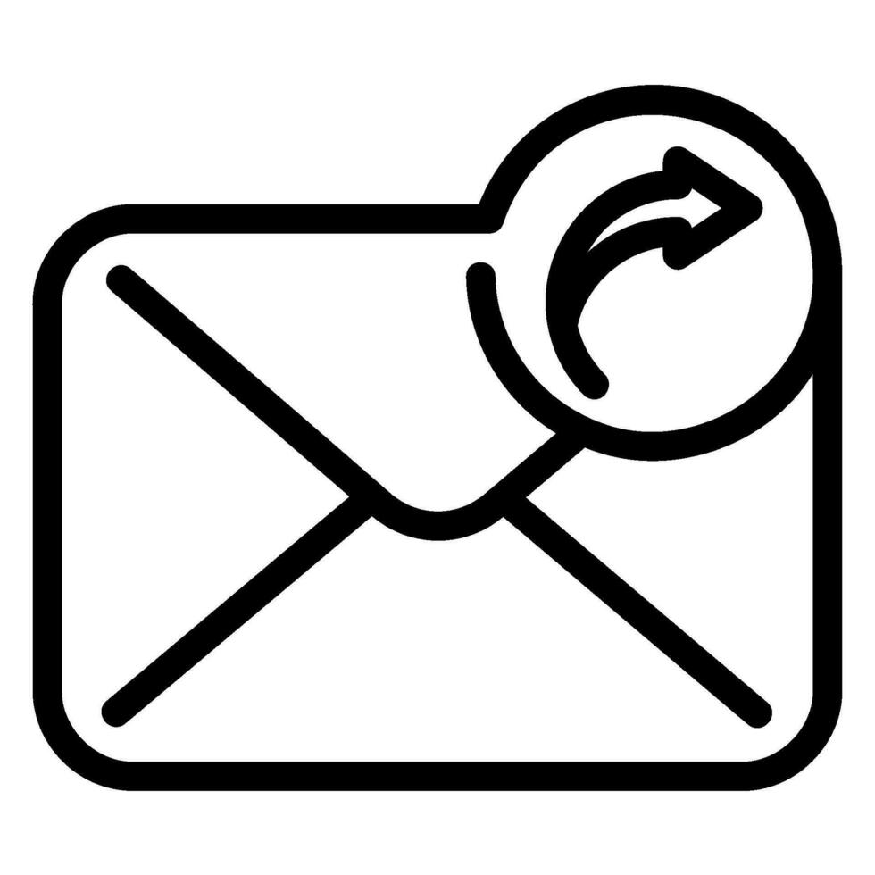 send mail line icon vector