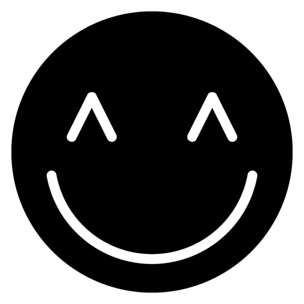 smile glyph icon vector