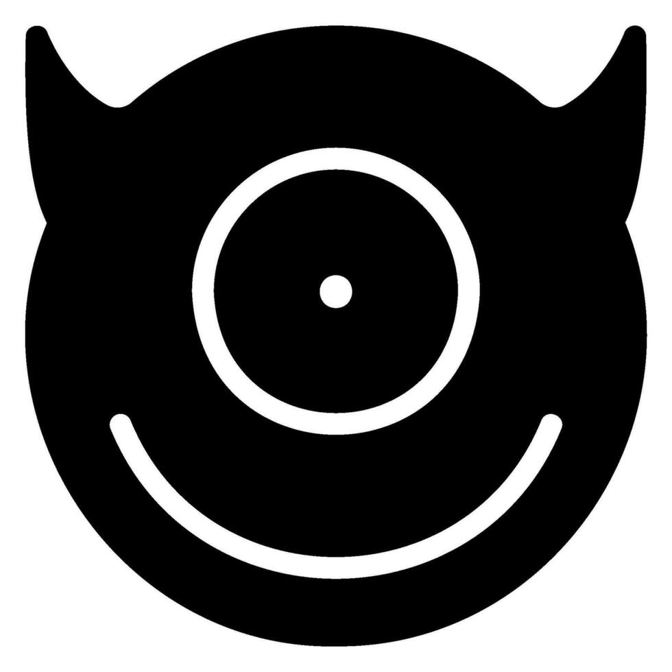 monster glyph icon vector