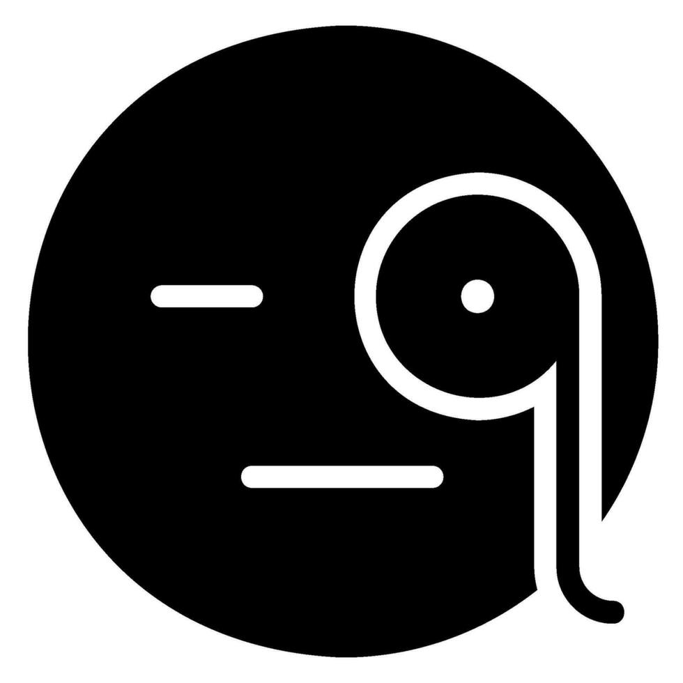 monocle glyph icon vector
