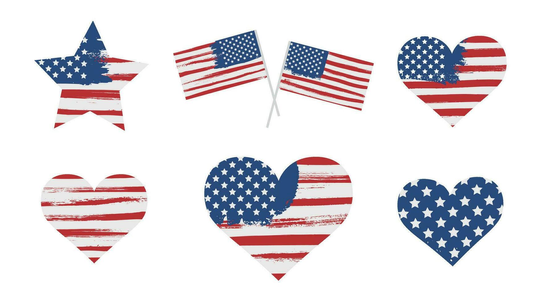 adobe independencia día de el unido estados, colocar, julio 4to. Estados Unidos grunge bandera. vector