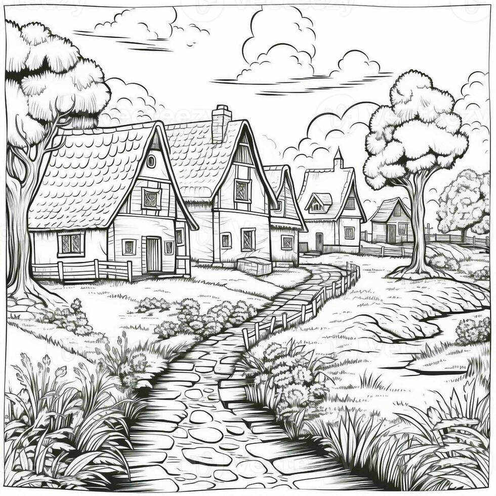 Landscape Coloring Pages photo