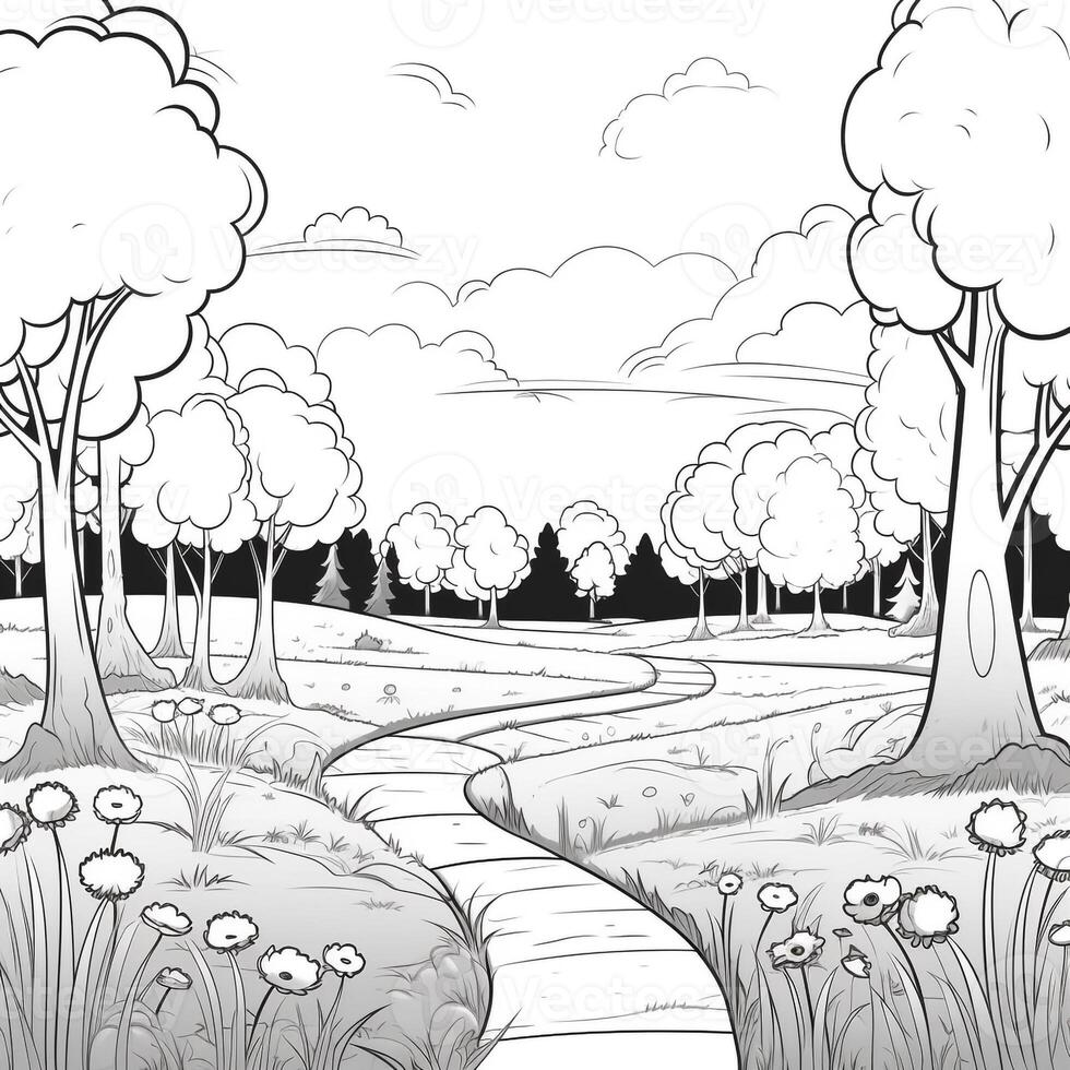 Landscape Coloring Pages photo