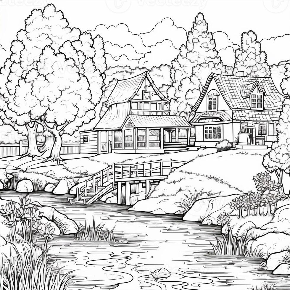 Landscape Coloring Pages photo