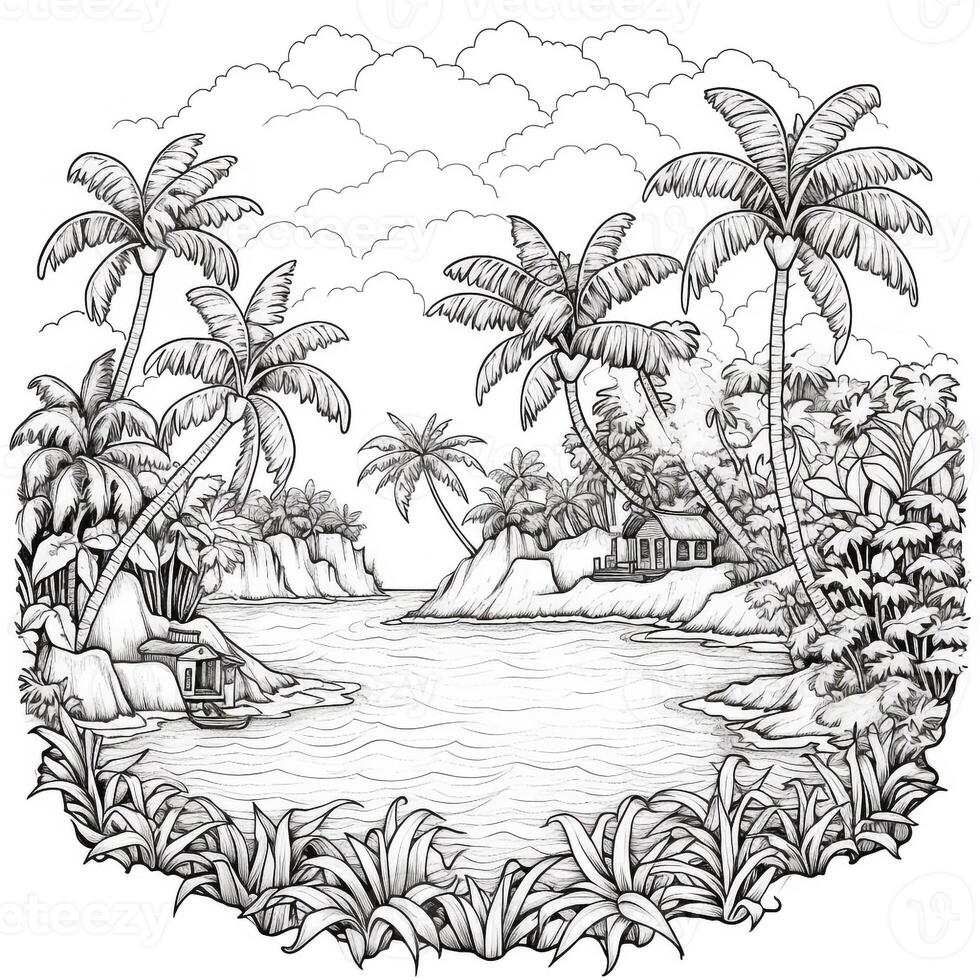 Island Coloring Page Stock Photos, Images and Backgrounds for Free Download