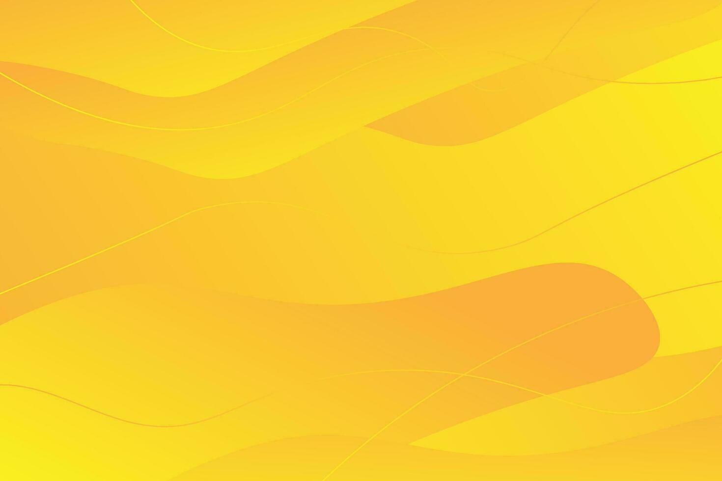 Yellow background with dynamic abstract shapes vector