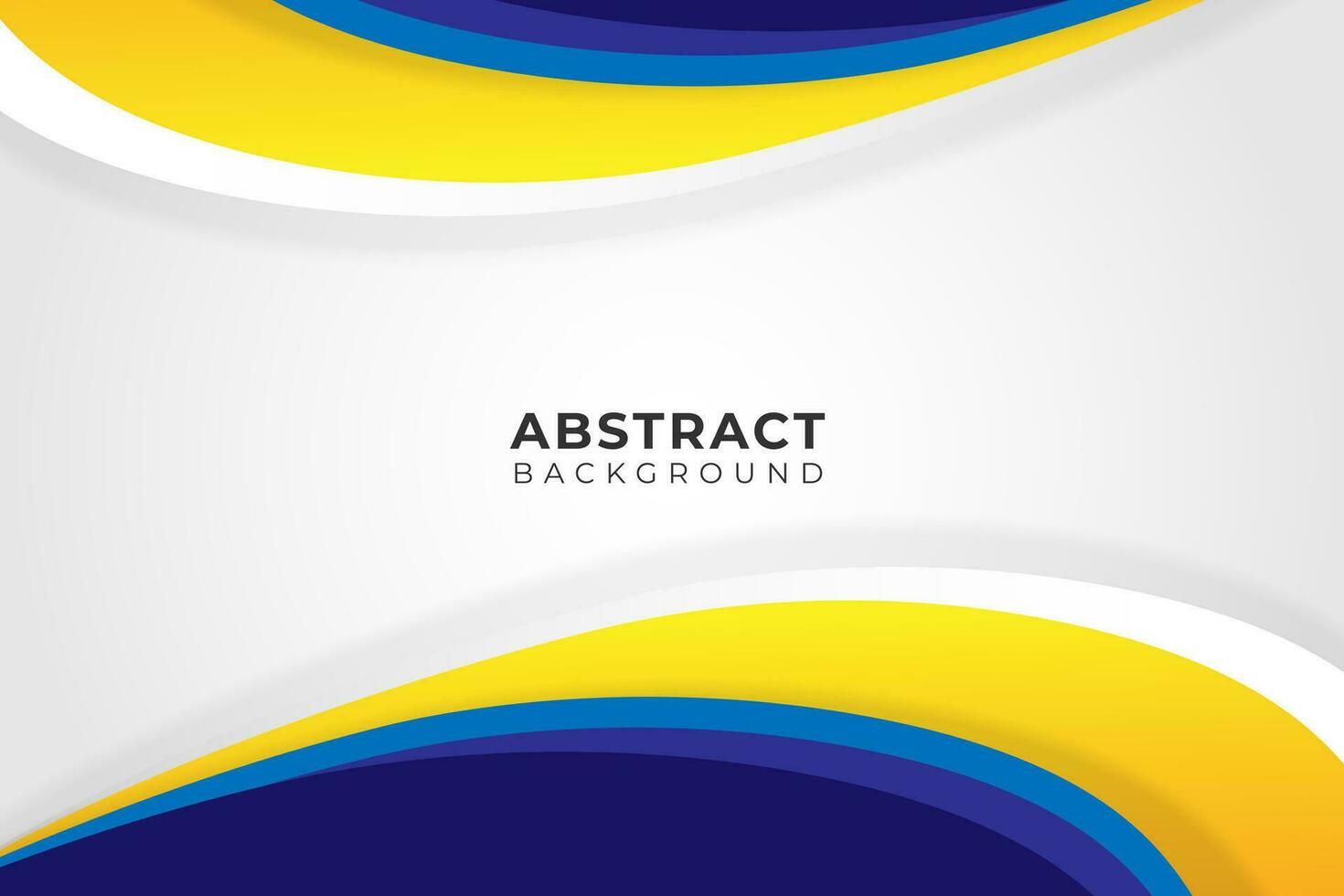 abstract blue and yellow wave presentation background design vector