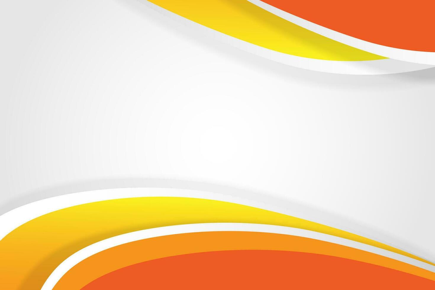 abstract orange and yellow wave on white background vector