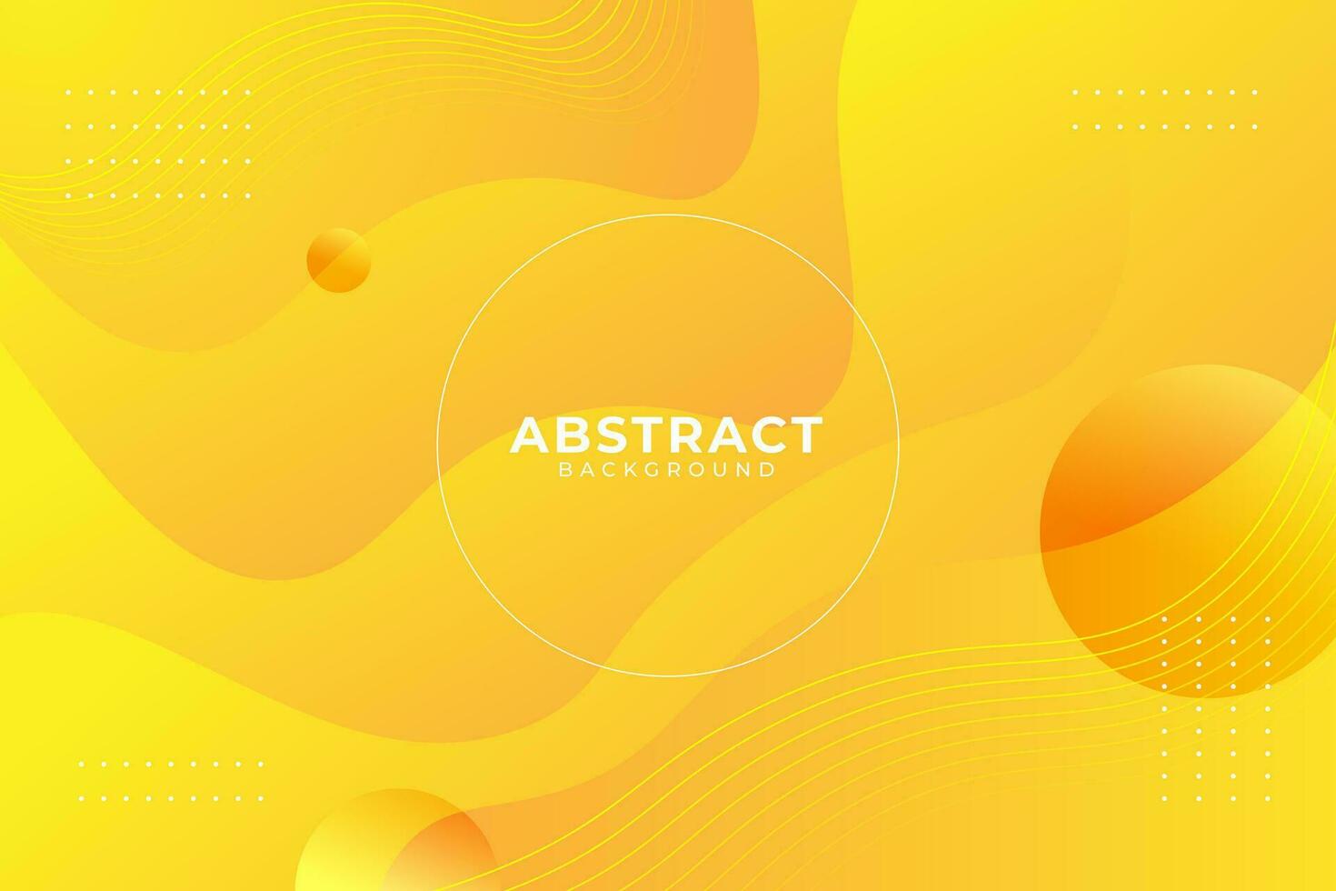 Abstract yellow fluid shape modern background vector