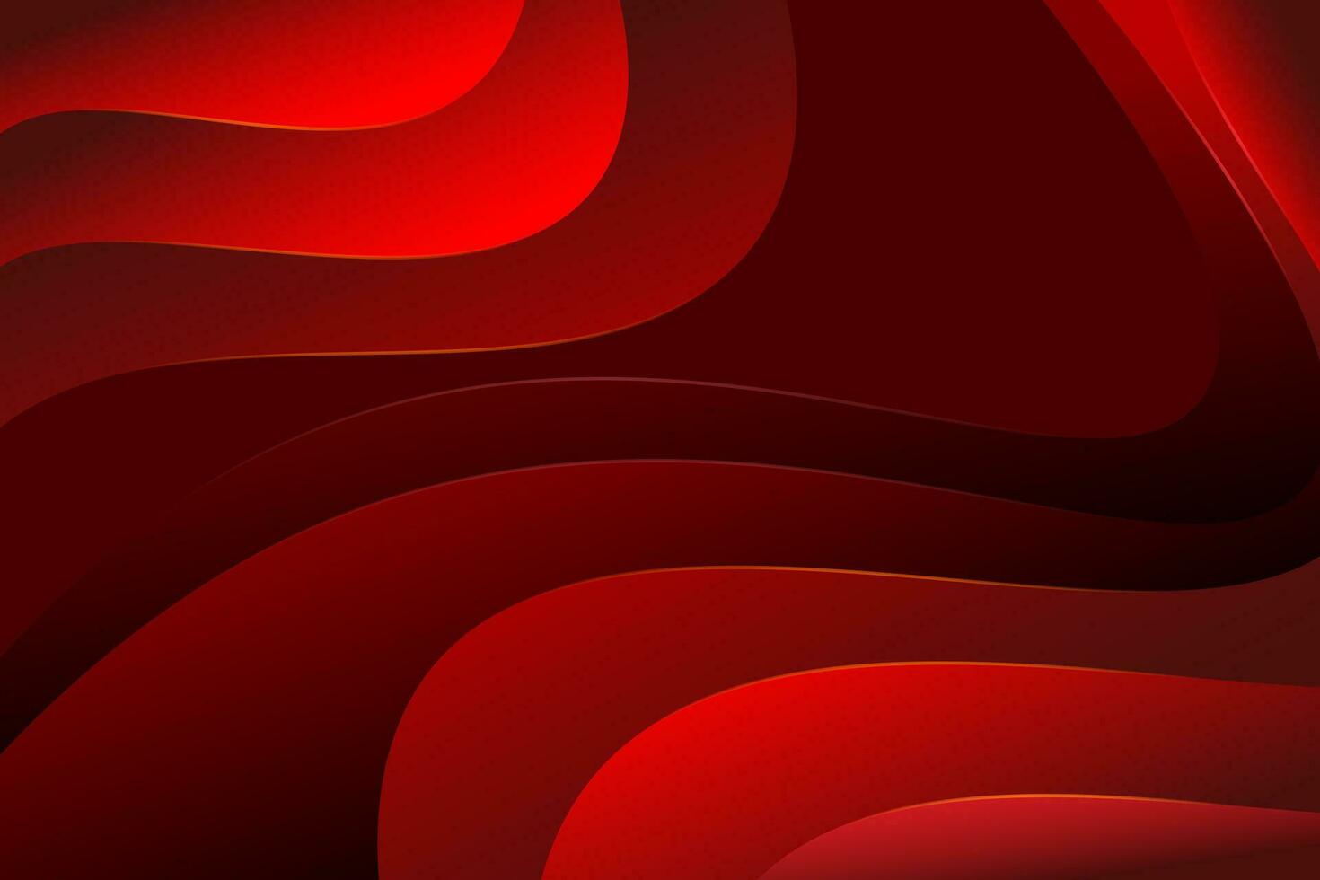 Paper style wavy red background vector