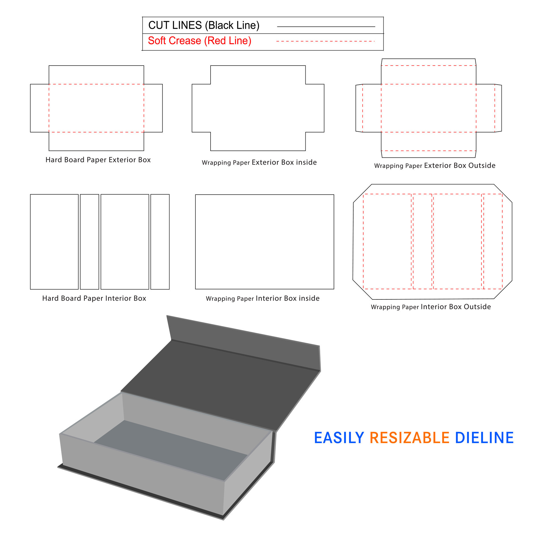 3d Box Template