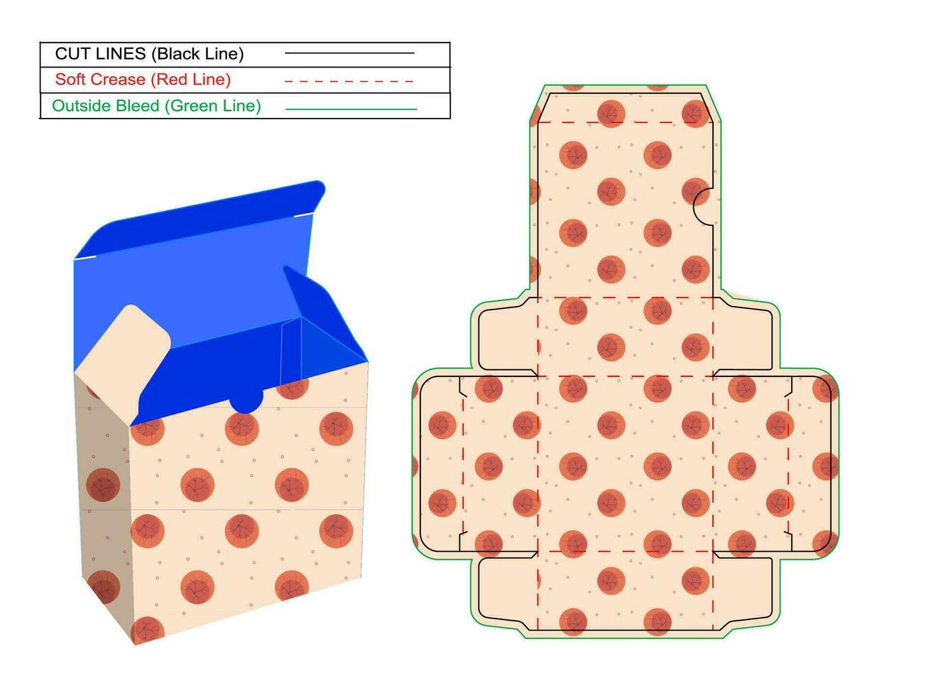 jabón pliegue final caja embalaje modelo vector