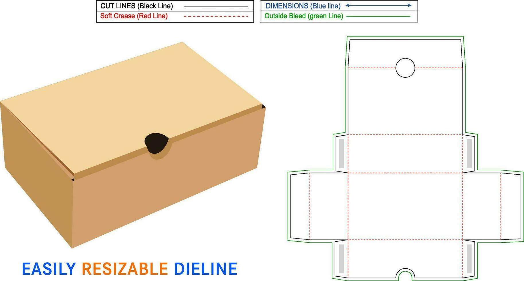 niños zapato caja dieline modelo y 3d vector archivo