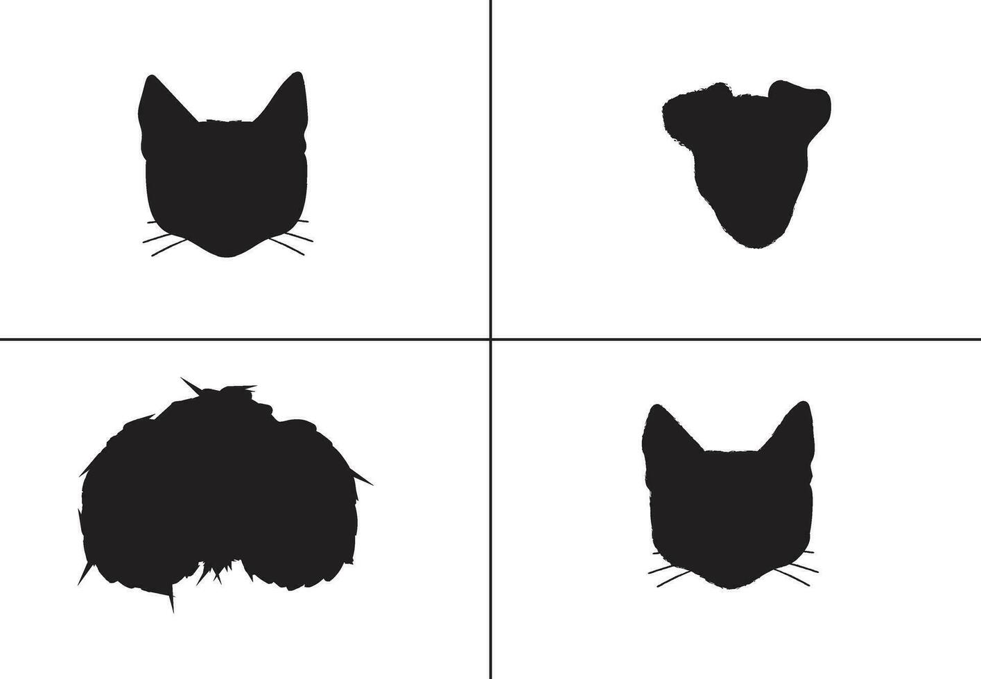 FLAT DESIGN DOG SILHOUETTE SET vector