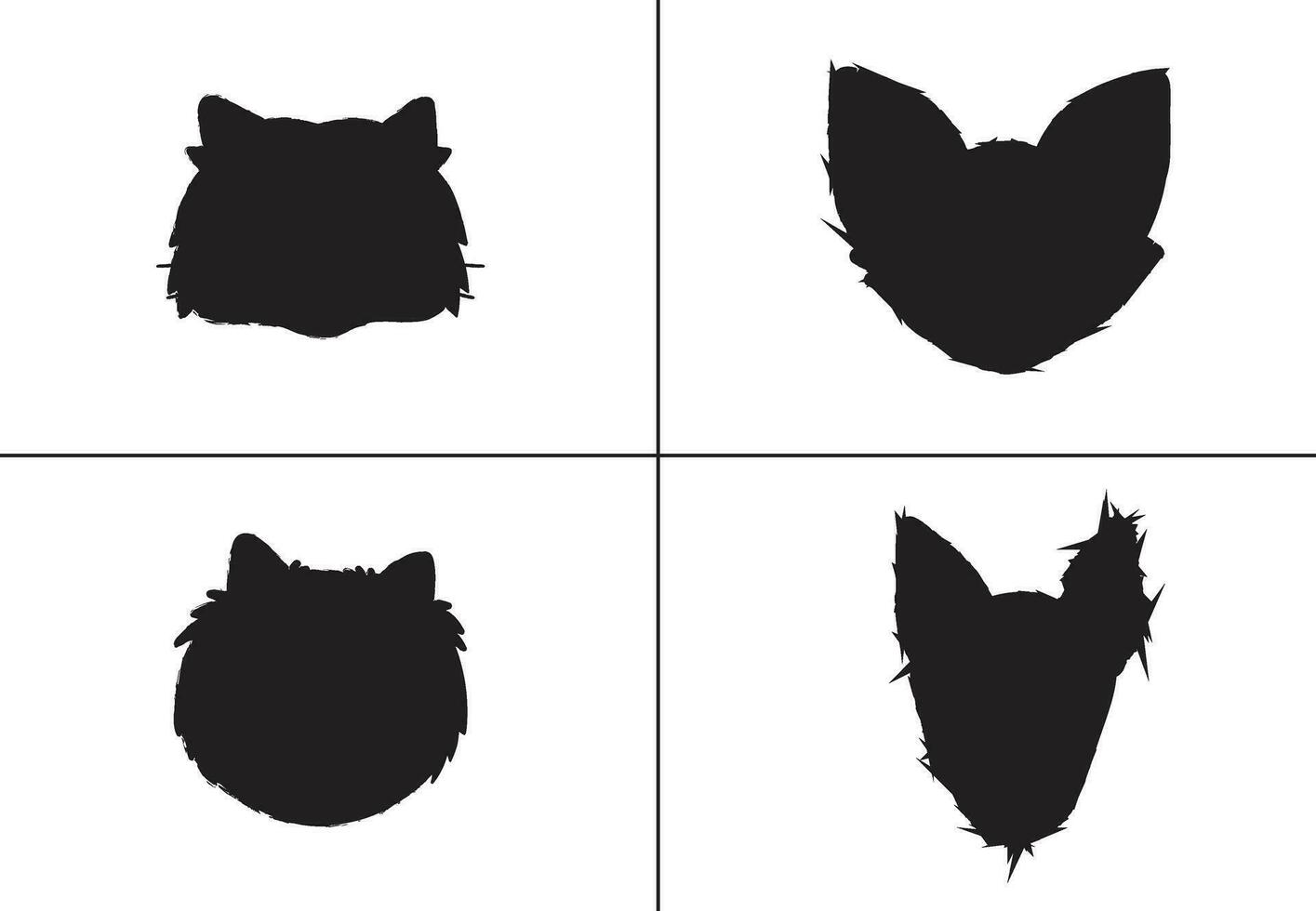 FLAT DESIGN DOG SILHOUETTE SET vector