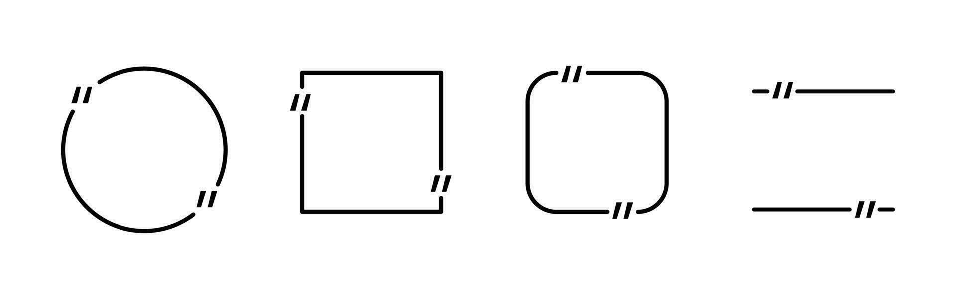 Quoting box set. Quote frame with quotation marks. Speech bubble for text. vector