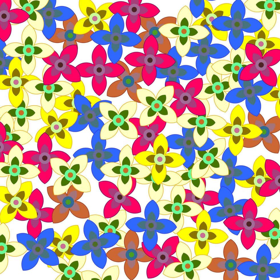Abstract floral seamless pattern design vector
