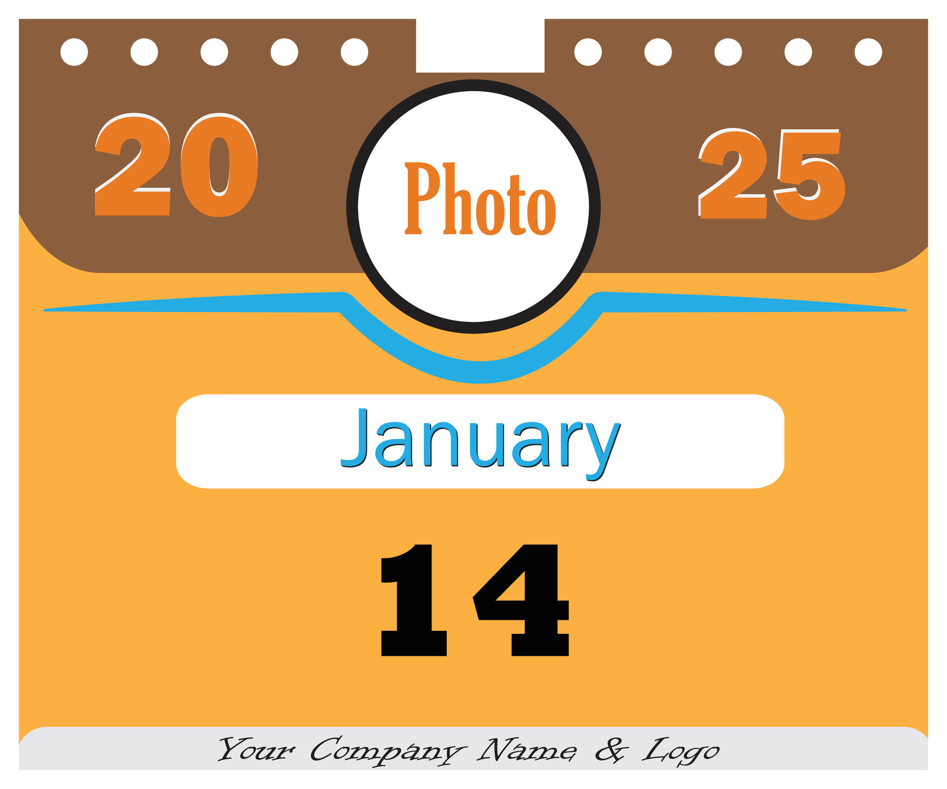 14 January 2025 monthly And Daily calendar design 26638520 Vector Art at Vecteezy