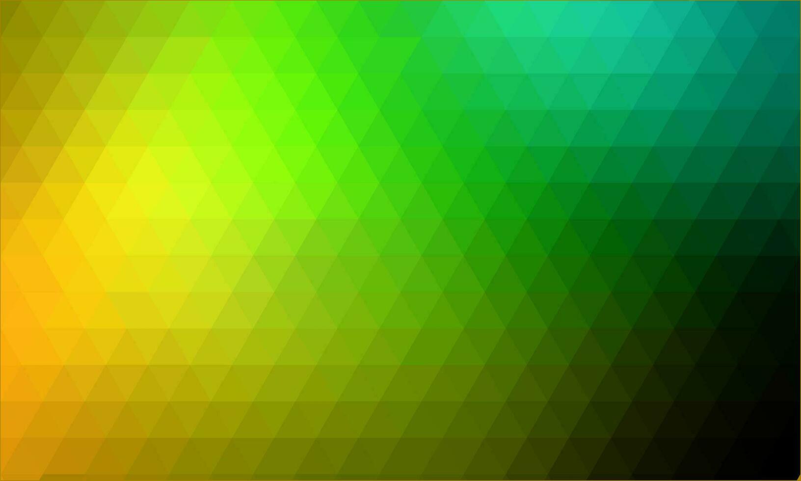 Polygonal triangle shape background with a composition of gradient colors green and yellow vector