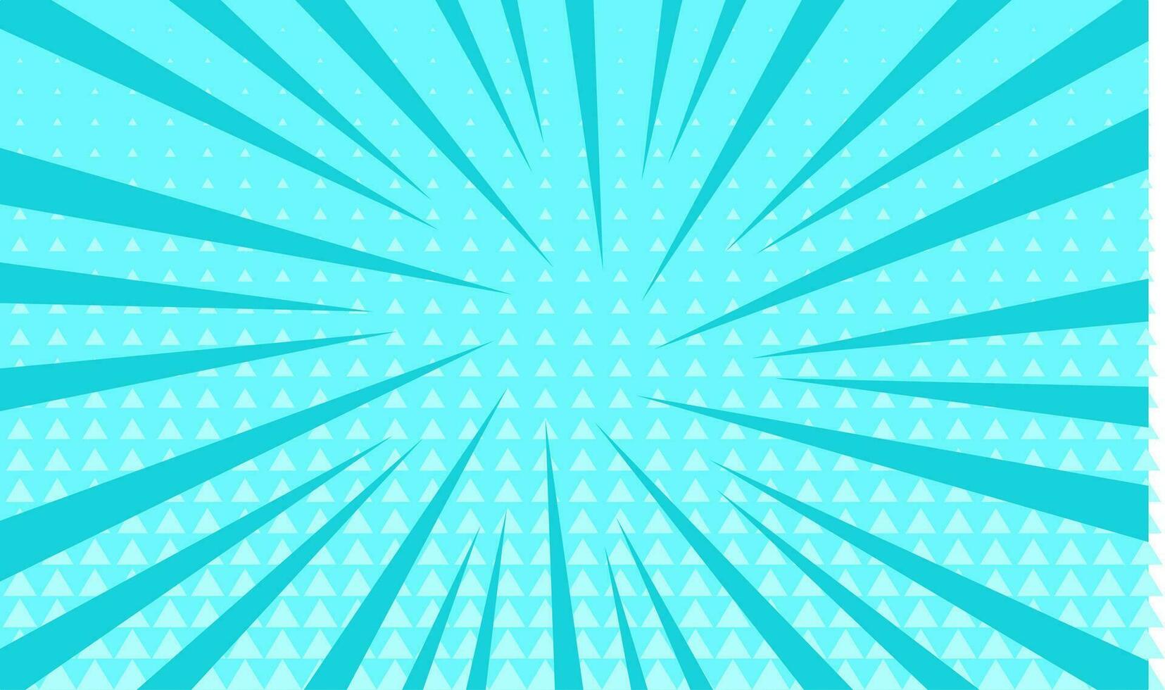 Blue sunburst background.rays background comic style with halftone.Vintage Comic art from the 60s. vector