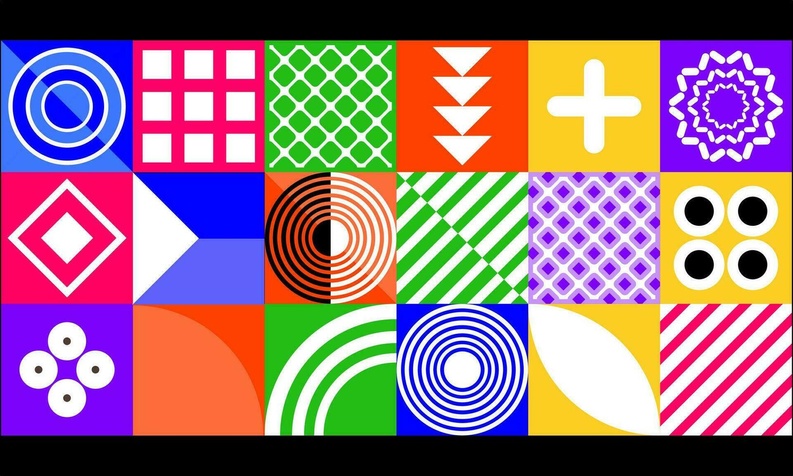 Geometric memphis styled poster backgrounds. a cool bright background design concept. Composition of abstract shapes that look vector