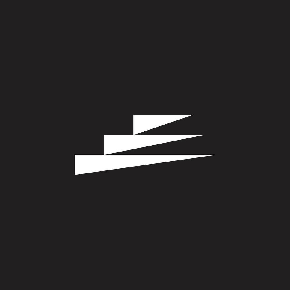 dark shadow staircase simple geometric logo vector