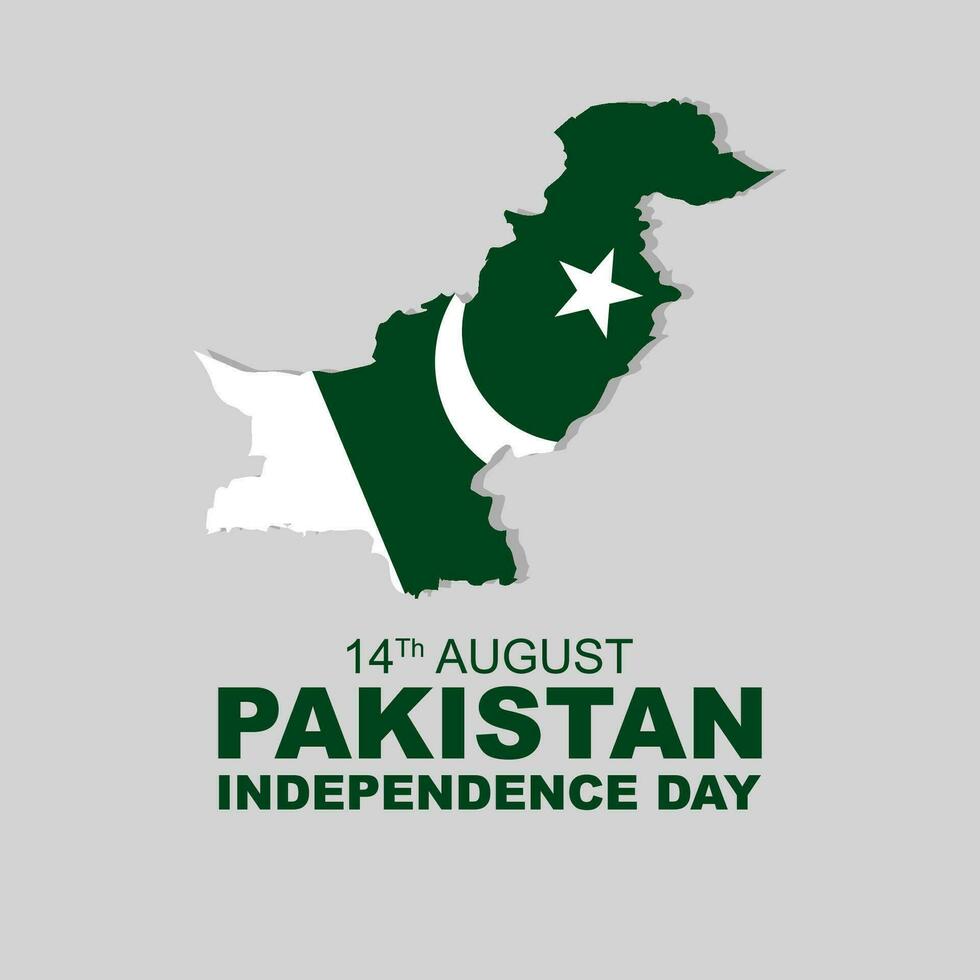 Pakistán independencia día. de pakistán independencia día es celebrado cada año en 14to agosto. saludo póster bandera diseño. vector ilustración