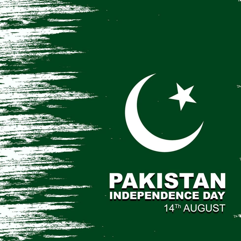 Pakistán independencia día. de pakistán independencia día es celebrado cada año en 14to agosto. saludo póster bandera diseño. vector ilustración