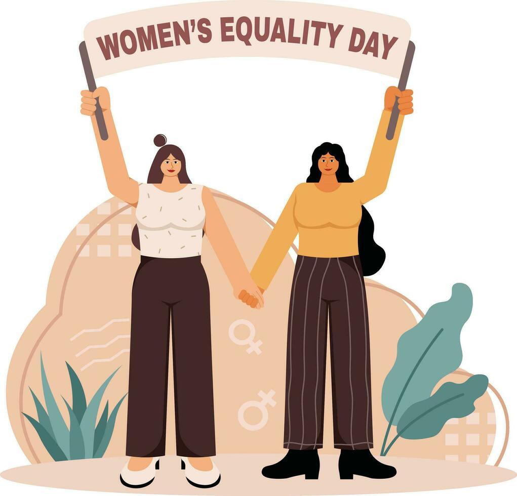 De las mujeres igualdad día ilustración vector