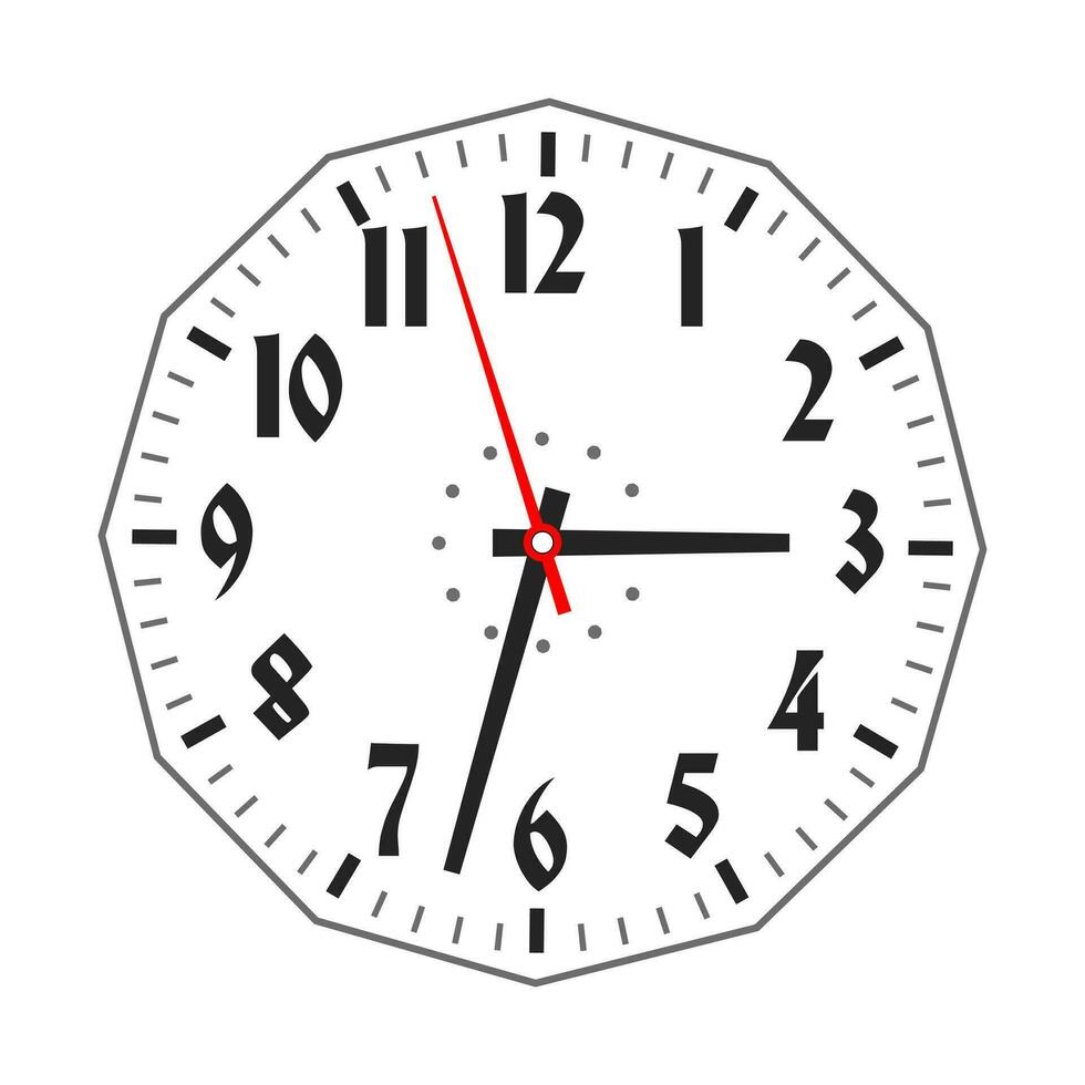 reloj vector.en blanco fondo.temporizador ilustración.aislado. vector