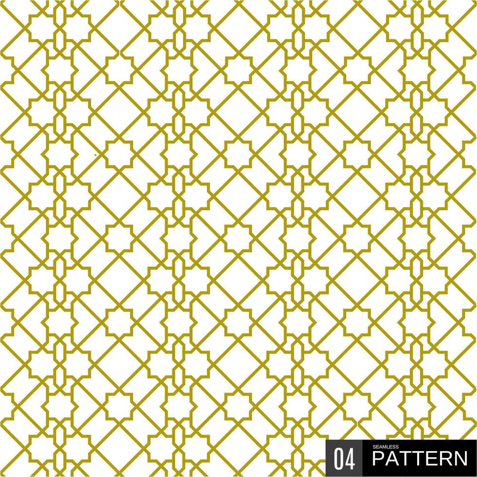 golden arabic geometric pattern vector