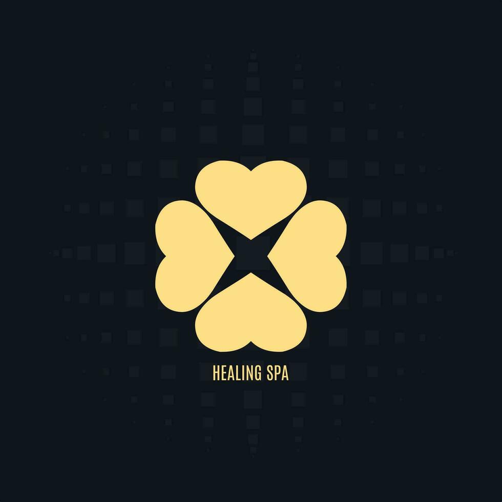 Clover ilustration symbol,healthy label,nature logo. vector