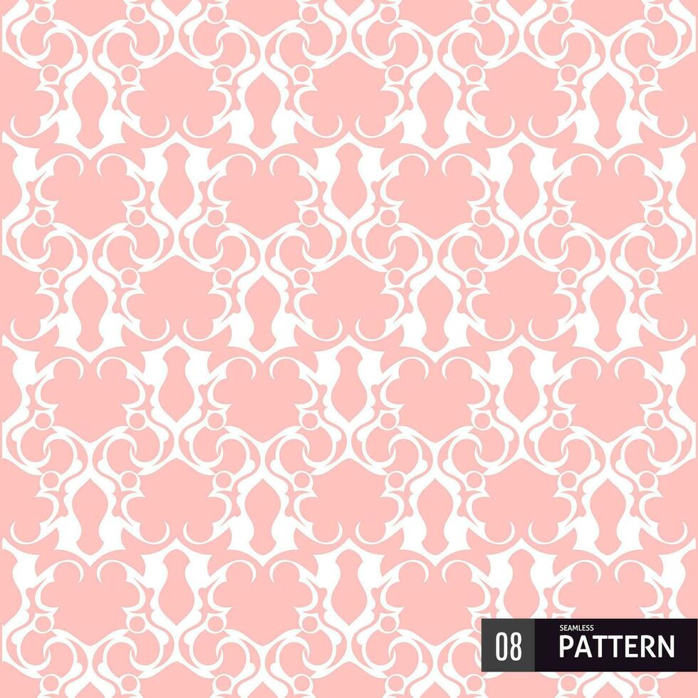 Victorian Damask seamless pattern.Pink Damask pattern.Elegant Background.Royal luxury pattern.Vector decorative pattern. vector