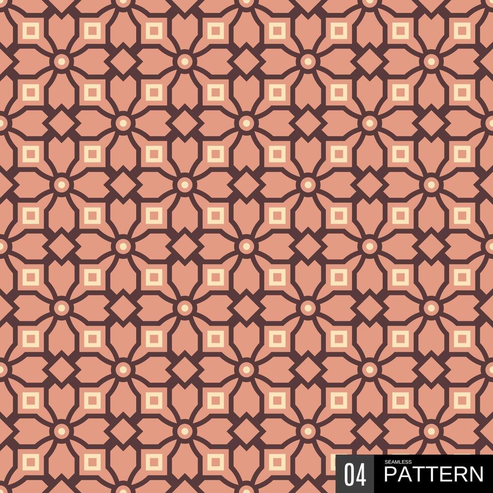 Beautiful geometric seamless pattern with beige and brown tones composition. continuous line pattern arrangement. Japanese traditional art background. vector