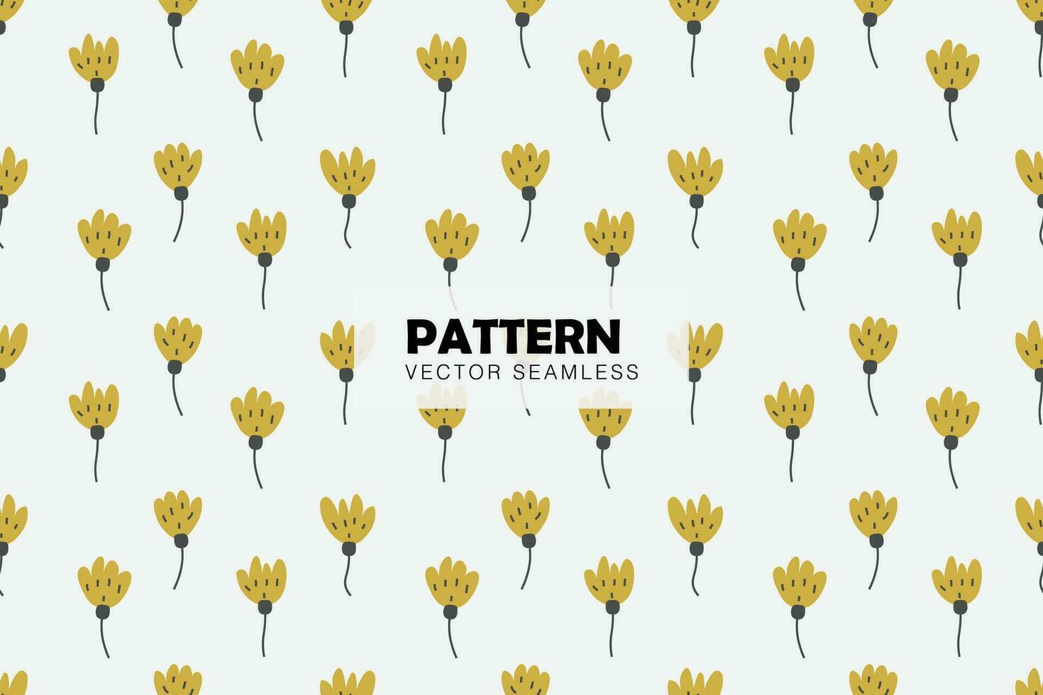 Cute organic flower motif vector seamless repeat pattern