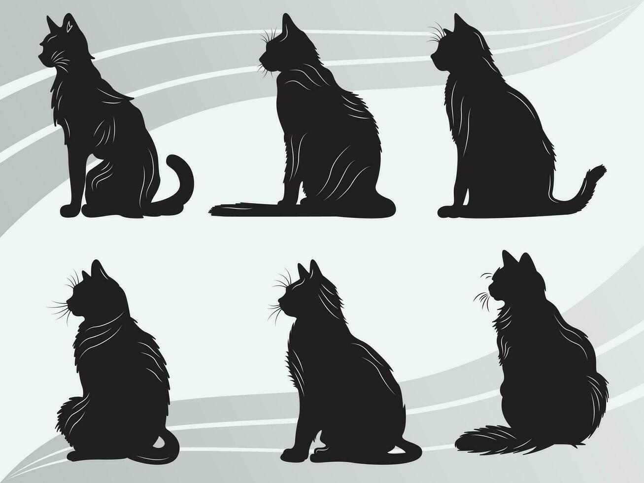 gato, gatito, gato eps, gato silueta, gato eps manojo, negro gato eps, mascota clipart vector