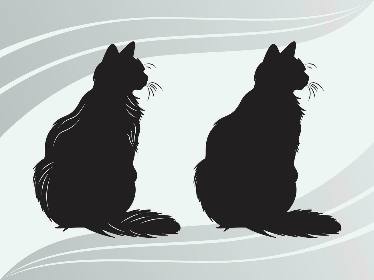 Cat, Kitty, Cat Eps, Cat Silhouette, Cat Eps Bundle, Black Cat Eps, Pet Clipart vector