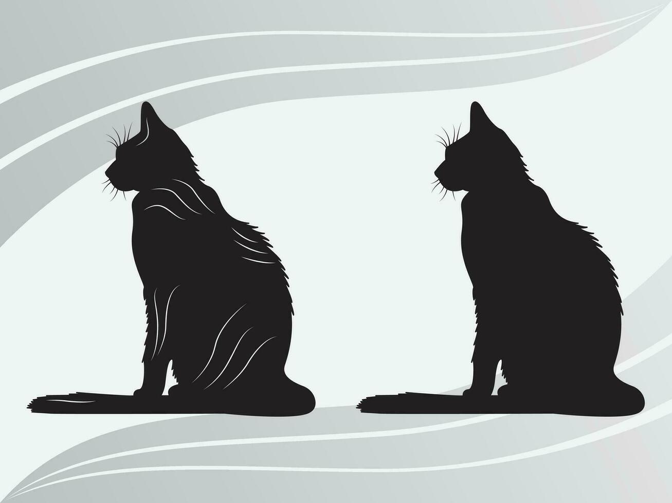 Cat, Kitty, Cat Eps, Cat Silhouette, Cat Eps Bundle, Black Cat Eps, Pet Clipart vector