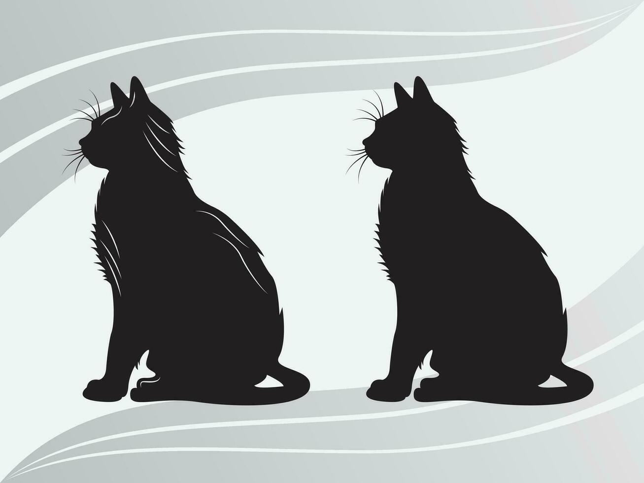 Cat, Kitty, Cat Eps, Cat Silhouette, Cat Eps Bundle, Black Cat Eps, Pet Clipart vector