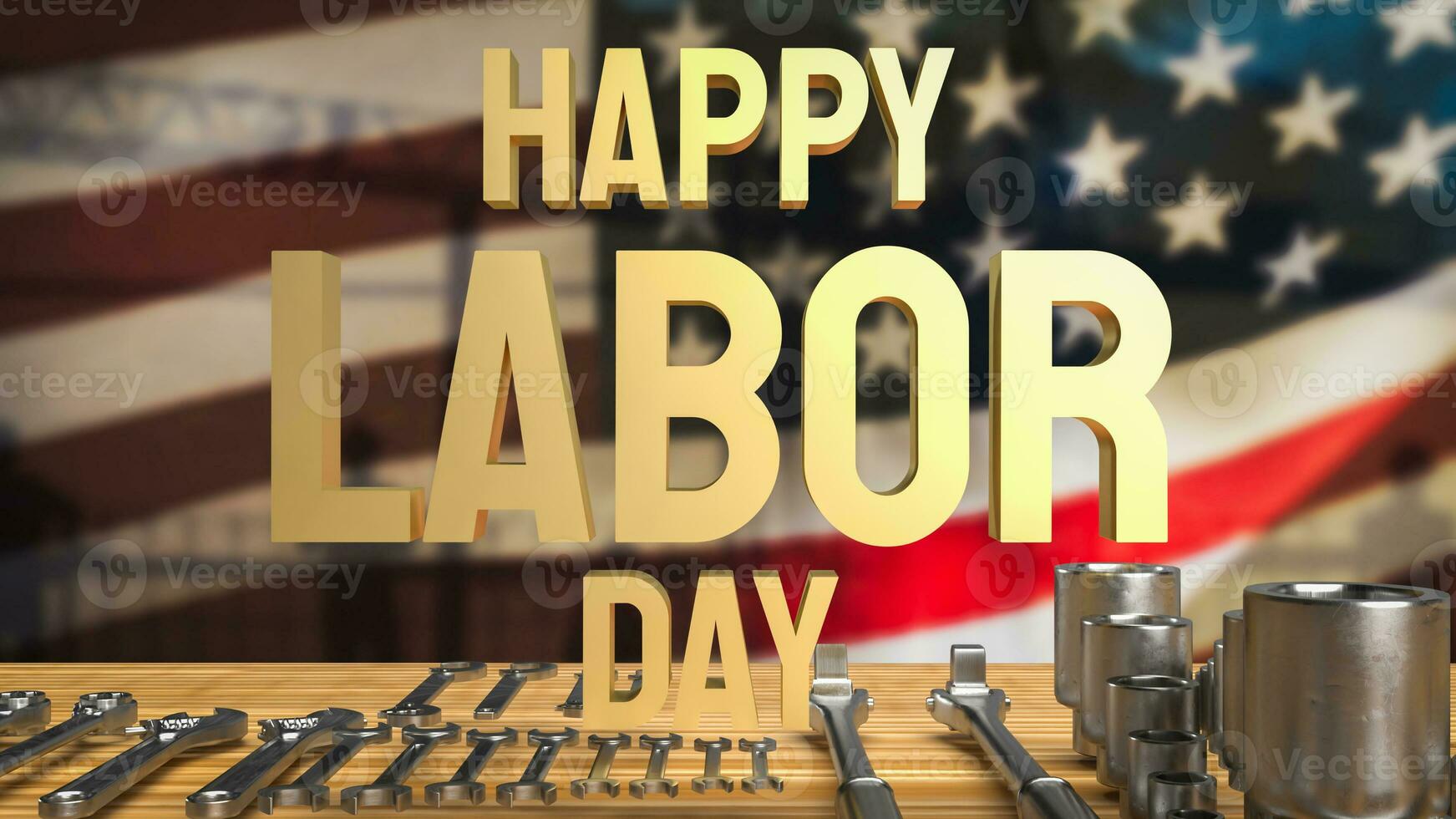 The Happy Labor Day for holiday concept 3d rendering photo