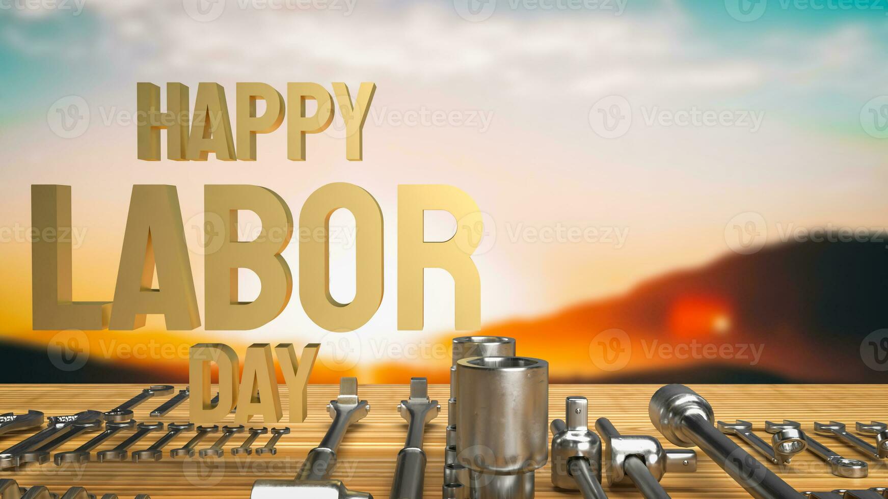 The Happy Labor Day for holiday concept 3d rendering photo