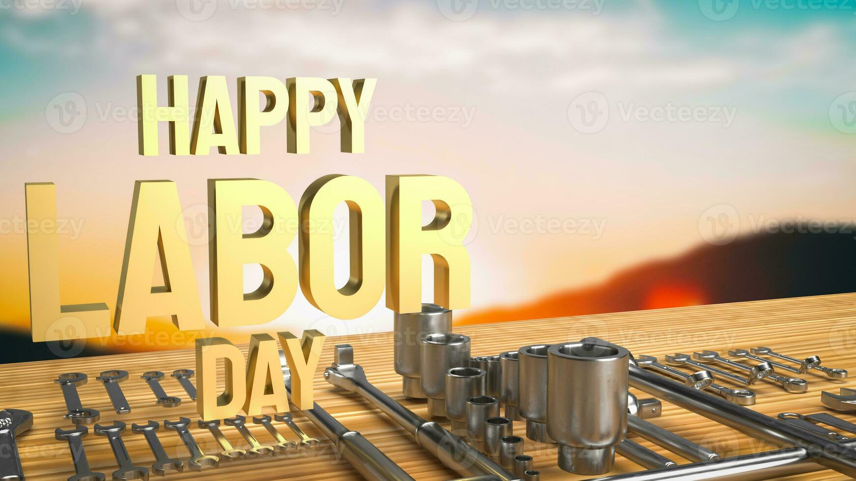 The Happy Labor Day for holiday concept 3d rendering photo