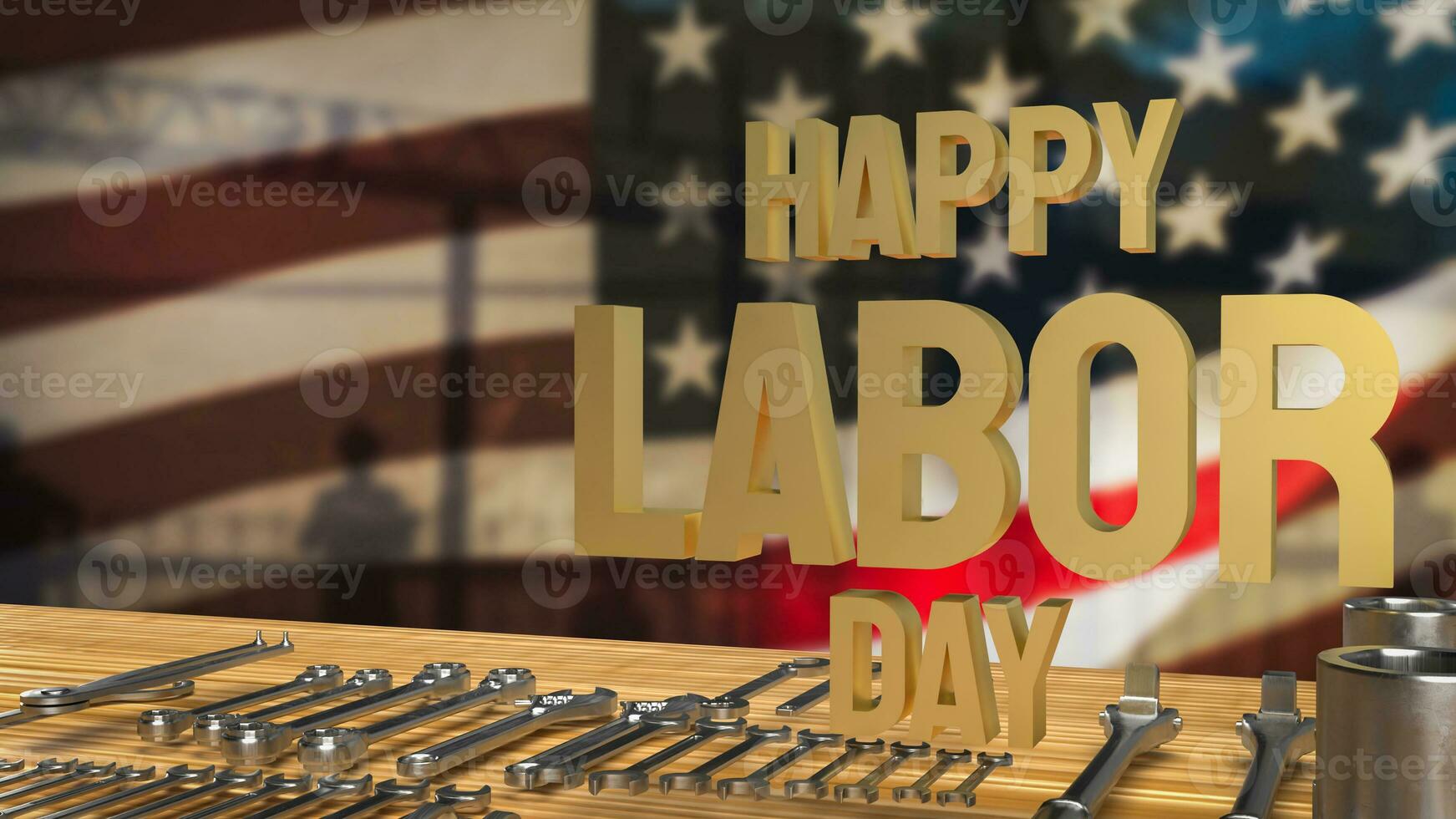 The Happy Labor Day for holiday concept 3d rendering photo