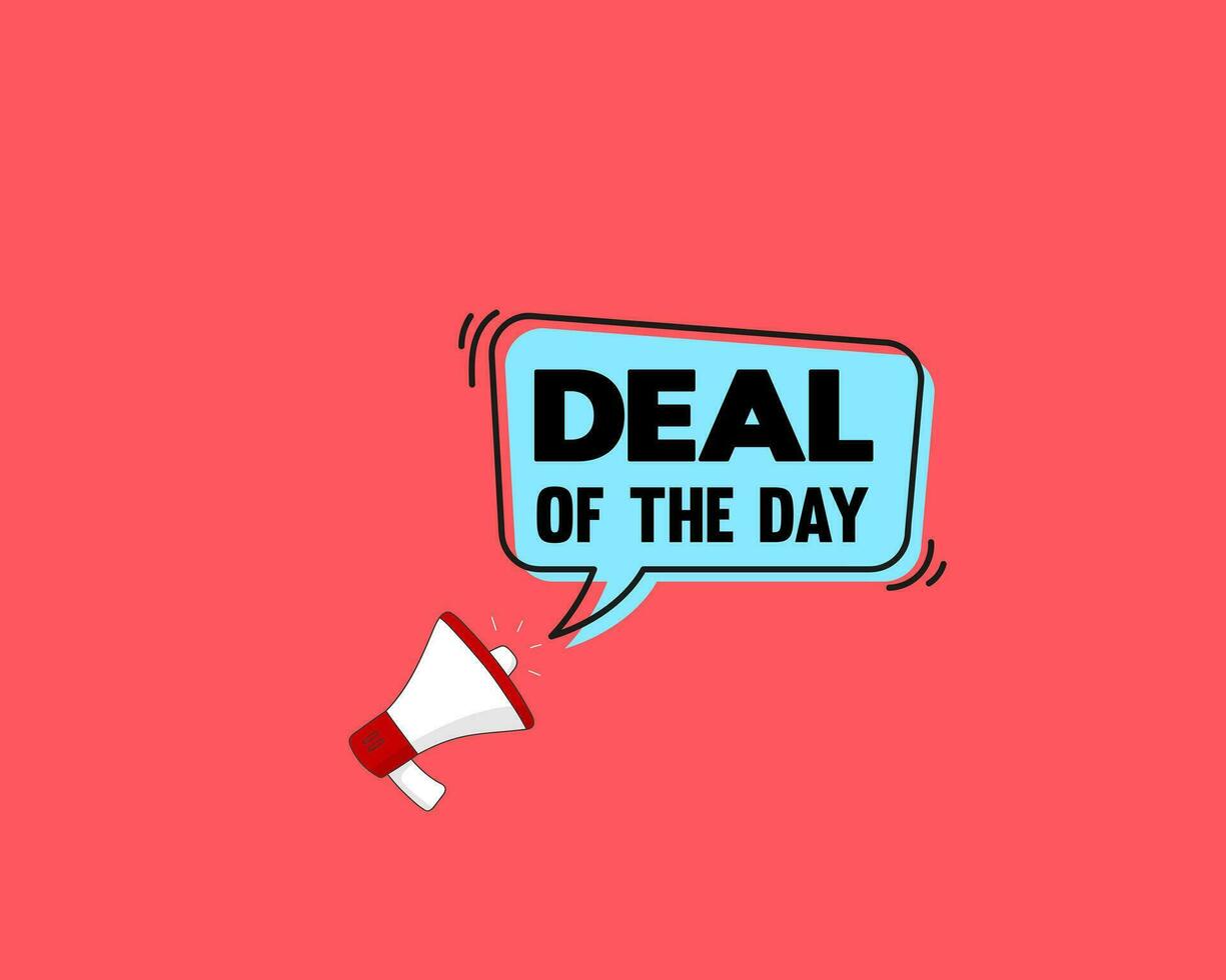 deal of the day speech bubble vector