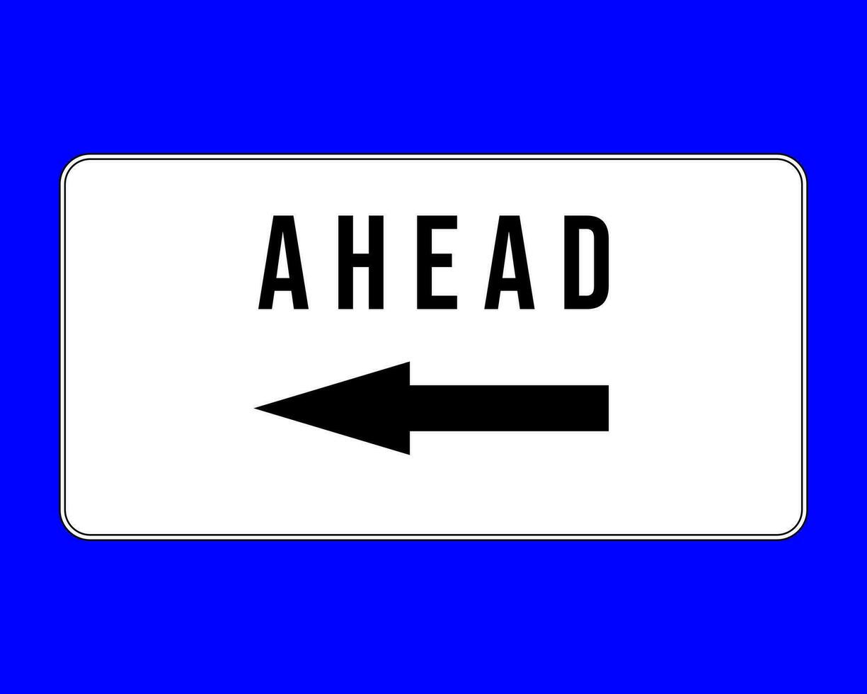 road sign ahead on the left vector