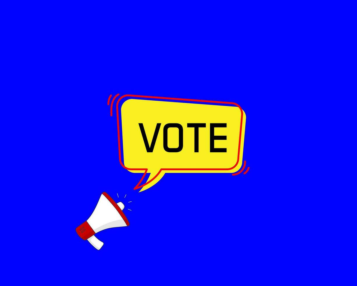 vote speech bubble vector