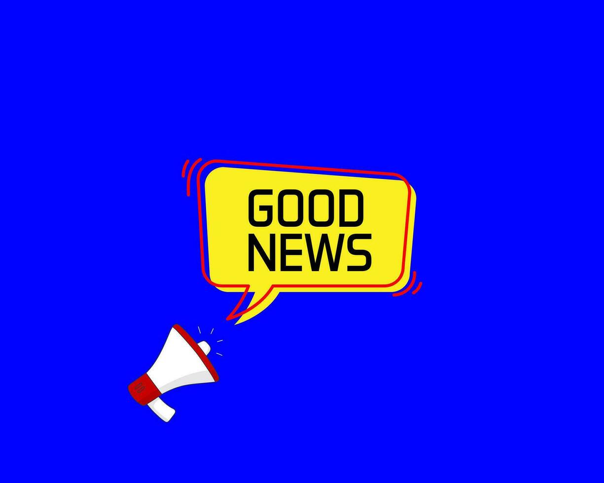 good news speech bubble vector