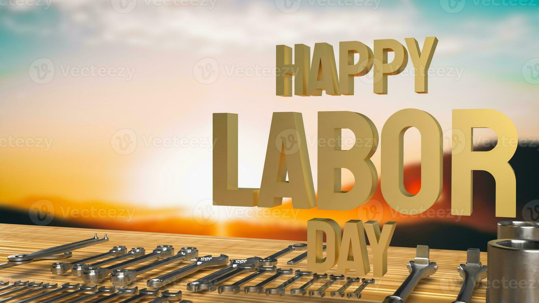 The Happy Labor Day for holiday concept 3d rendering photo